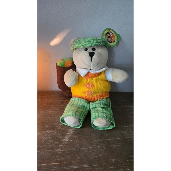 Starbucks Bearista Plush Bear 9" Golf Golfer 50th Edition 2006‎ Barista Coffee - Picture 1 of 5